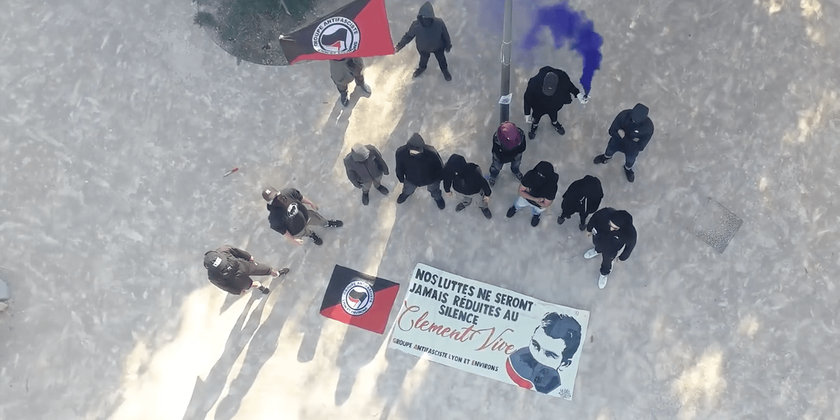 Solidaritätsaktion für den ermordeten Antifaschisten Clément