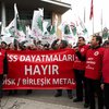 Streikkundgebung der Birleşik Metal-İş in Eskişehir