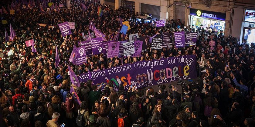 Antipatriarchale Demonstration in Istanbul