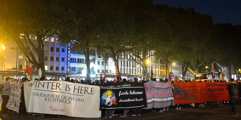 Protest gegen die AfD in Köln