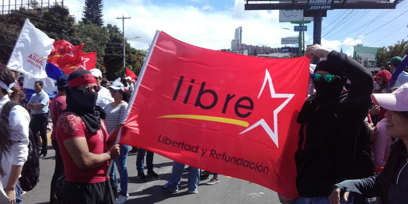 LIBRE auf Kundgebung gegen Hernández